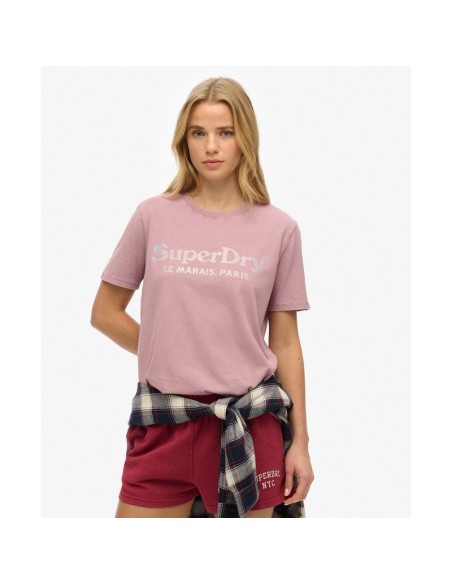 SUPERDRY CAMISETAS W1011617BD7C MORADO (W)