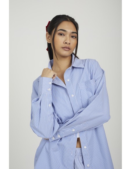 BRAVE SOUL CAMISA 659ALMA_AZ AZUL (W)