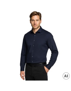 CALVIN KLEIN CAMISA K10K108229_MAR MARINO (M)