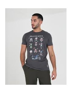 BRAVE SOUL CAMISETAS 149MOTOC_GR GRIS (M)