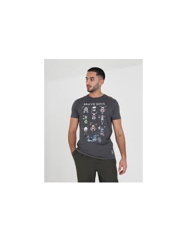 BRAVE SOUL CAMISETAS 149MOTOC_GR GRIS (M)